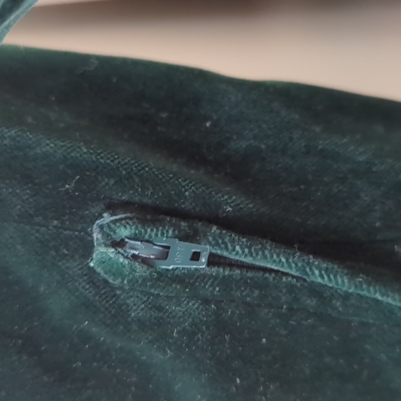 Vintage Green Velvet Laura Ashley Midi Wrap Dress - Picture 5 of 9